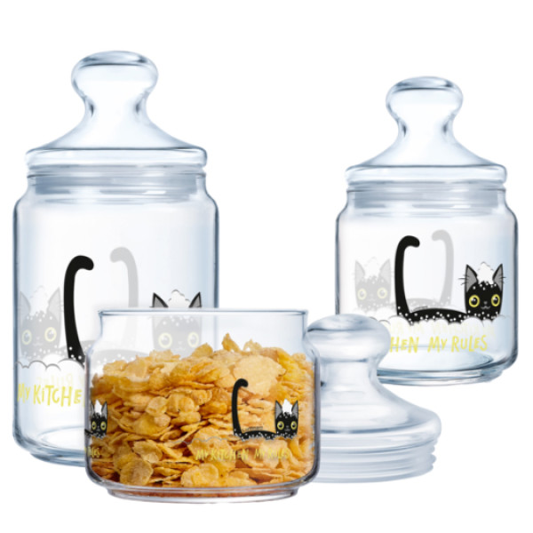 Фото - Набор емкостей для сыпучих Luminarc CLUB THE CUTE 3х0.5, 0.75, 1 л (X1072)