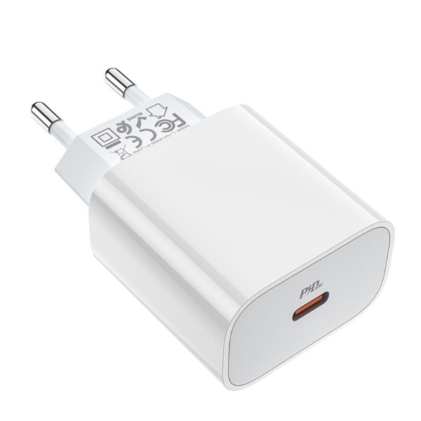 Фото - Сетевое зарядное устройство HOCO C76A Plus Speed source PD20W charger White (6931474746917)