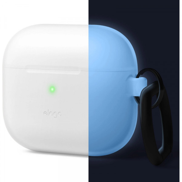 Фото - Чохол для навушників Elago Hang Silicone Case Nightglow Blue for Airpods 3rd Gen (EAP3HG-HANG-LUBL)