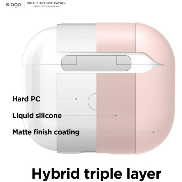 Фото - Чохол для навушників Elago Liquid Hybrid Case with Keychain Lovely Pink for Airpods 3rd Gen (EAP3RH-HANG-LPK)