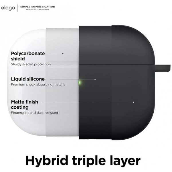 Фото - Чохол для навушників Elago Silicone Hang Case Black for Airpods Pro 2nd Gen (EAPP2CSC-ORHA-BK)