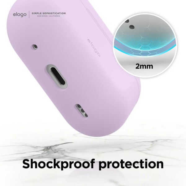 Фото - Чохол для навушників Elago Silicone Hang Case Lavender for Airpods Pro 2nd Gen (EAPP2CSC-ORHA-LV)