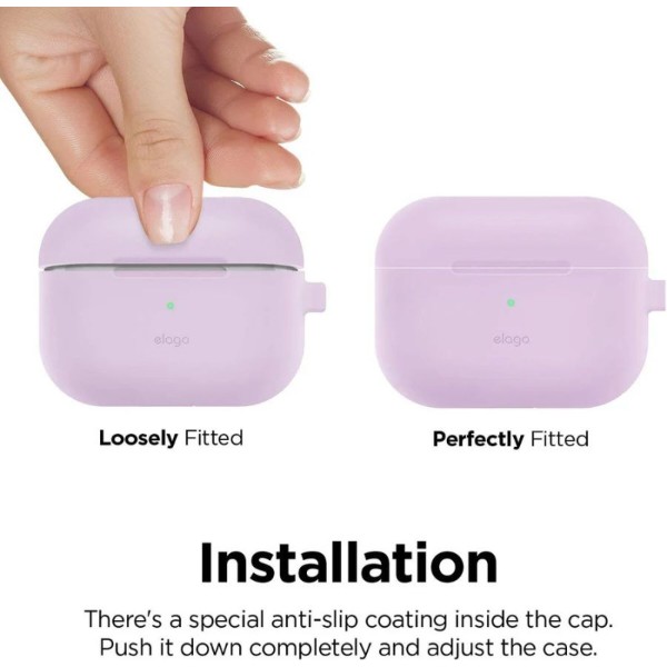 Фото - Чохол для навушників Elago Silicone Hang Case Lavender for Airpods Pro 2nd Gen (EAPP2CSC-ORHA-LV)