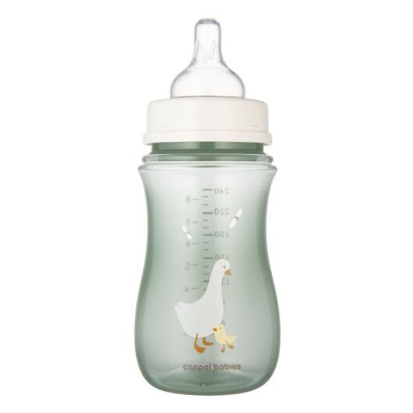 Фото - Бутылочка для кормления Canpol babies антиколиковая с широким отверстием 240 мл Easystart - Гуси (35/245)
