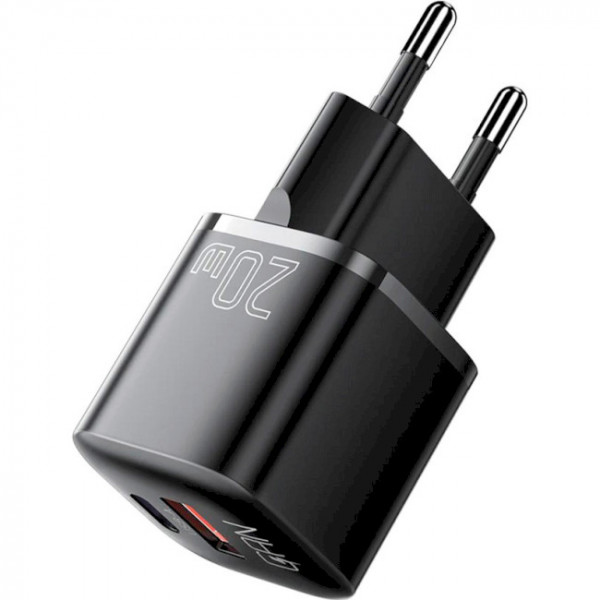 Фото - Мережевий зарядний пристрій Essager Camber 20W GaN travel Phone Charger A+C EU (ECTAC-HMB01-P)