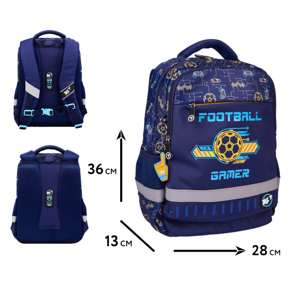 Фото - Рюкзак шкільний YES S-52 Ergo Football Gamer (559891)