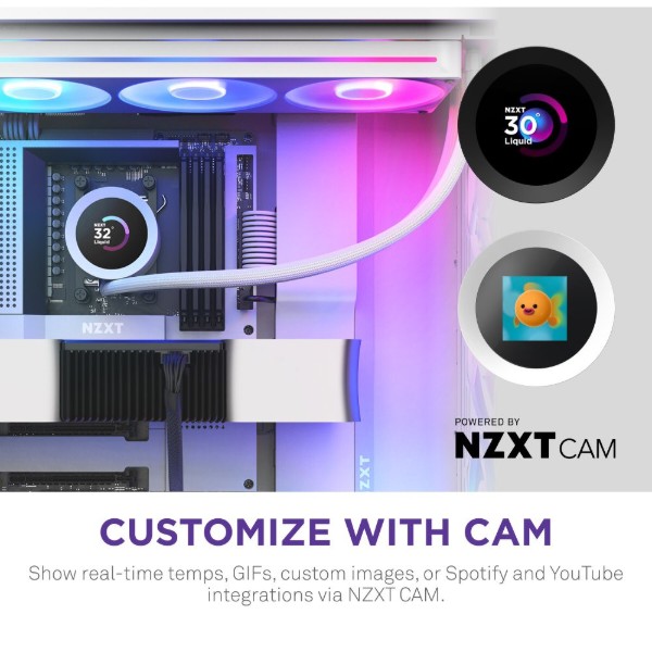 Фото - Водяна система охолодження NZXT Kraken Plus White (RL-KR360-W2)