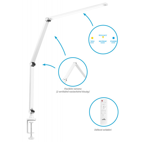 Фото - Настільна лампа ETA 2893 90010 белая