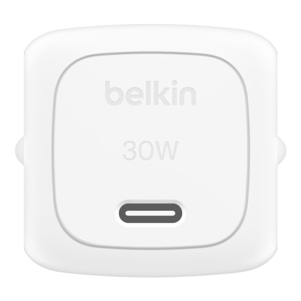 Фото - Сетевое зарядное устройство Belkin 30Вт USB-С PD PPS White (WCA008KQWH)