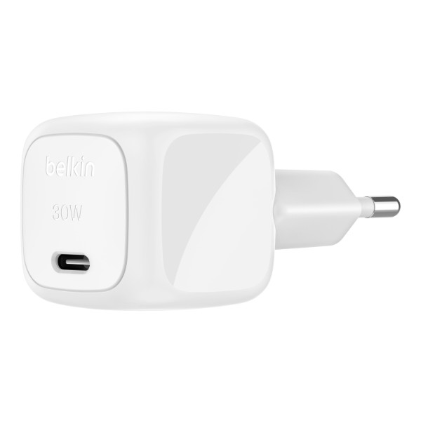 Фото - Сетевое зарядное устройство Belkin 30Вт USB-С PD PPS White (WCA008KQWH)