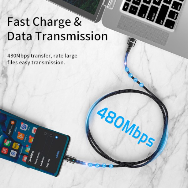 Фото - Кабель Essager Sunset Type-C 7A USB charging and data  Fully compatible cable 2m Black (EXC7A-CGA01-P)
