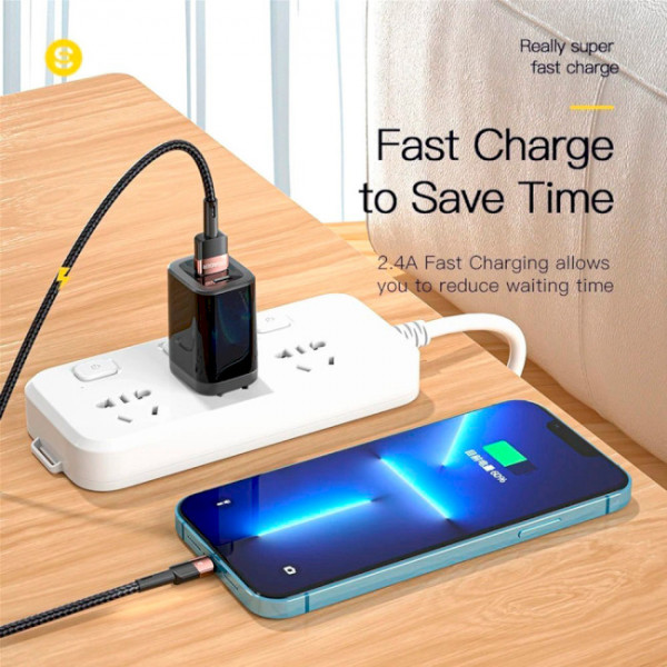 Фото - Кабель синхронізації даних Essager Star 6A Lightning USB 2m Black (EXCL-XCA01)