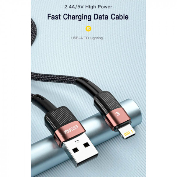 Фото - Кабель синхронізації даних Essager Star 6A Lightning USB 2m Black (EXCL-XCA01)