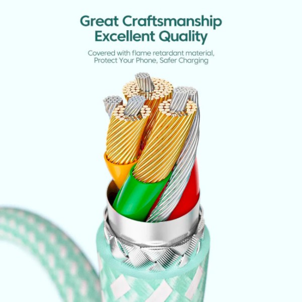 Фото - Кабель Essager Rainbow USB A to Type-C 100W Fast Charging USB Cable 1m White (EXCT1-CH02)