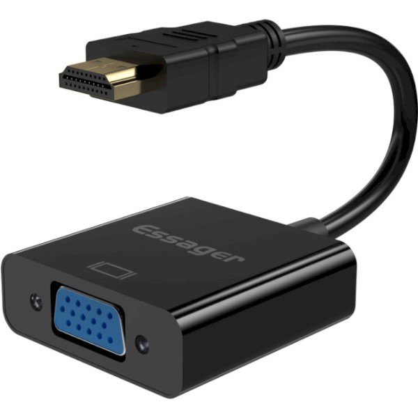 Фото - Переходник DVI - HDMI Essager Phantom HD Convertor (HDMI to VGA) Black (EZJHV-HY01)