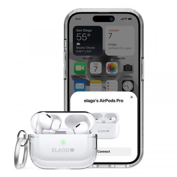Фото - Чохол для навушників Elago Clear Hang Case Transparent for Airpods Pro 2nd Gen (EAPP2CL-HANG-CL)