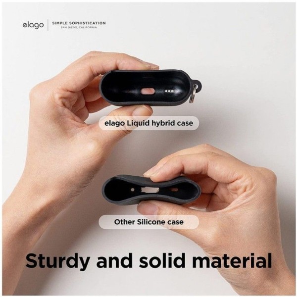 Фото - Чохол для навушників Elago Silicone Hang Case Black for Airpods Pro 2nd Gen (EAPP2CSC-ORHA-BK)