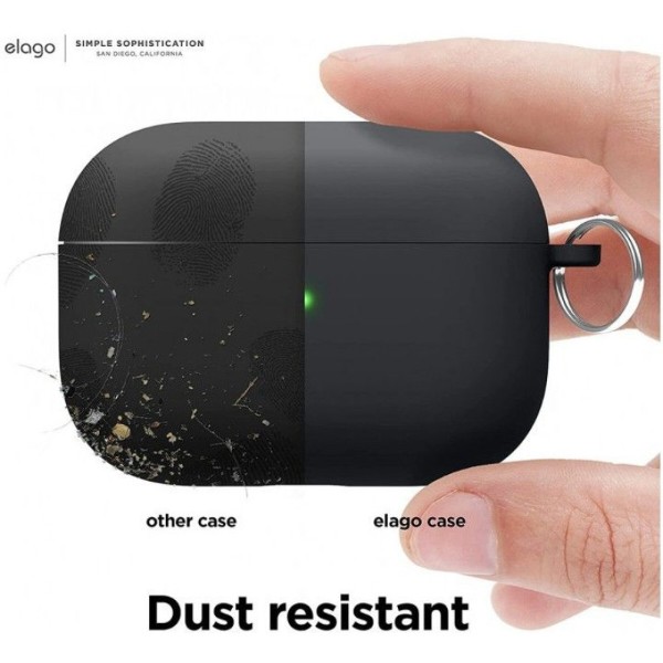 Фото - Чохол для навушників Elago Silicone Hang Case Black for Airpods Pro 2nd Gen (EAPP2CSC-ORHA-BK)