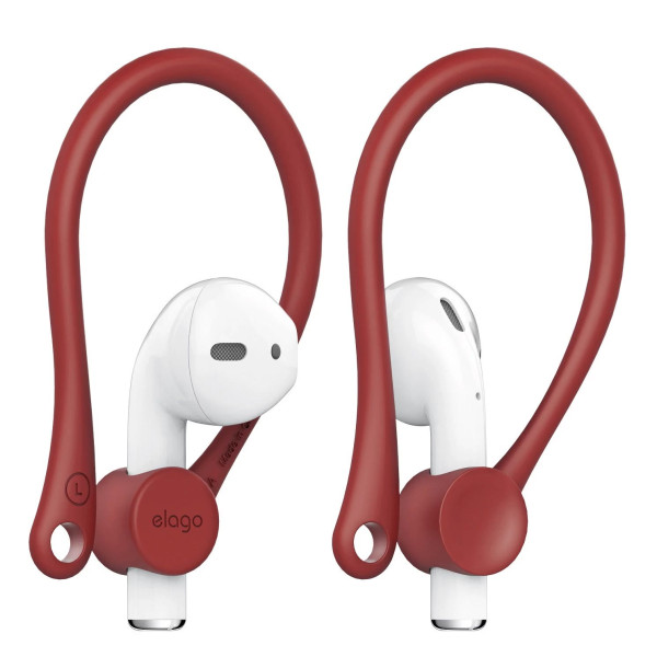 Фото - Тримач для навушників Elago Earhook Red for Airpods (EAP-HOOKS-RD)