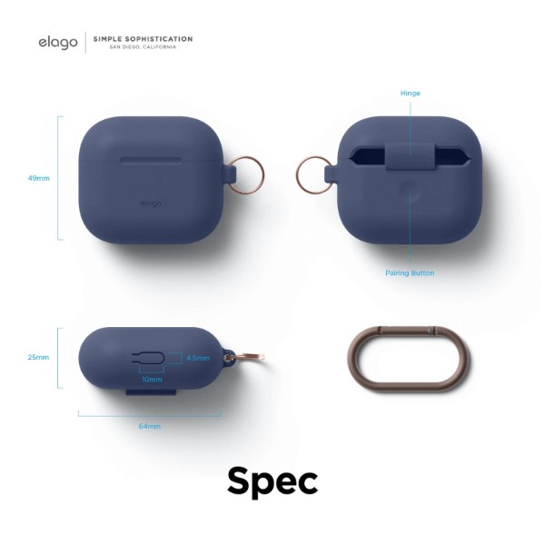 Фото - Чохол для навушників Elago Hang Silicone Case Jean Indigo for Airpods 3rd Gen (EAP3HG-HANG-JIN)