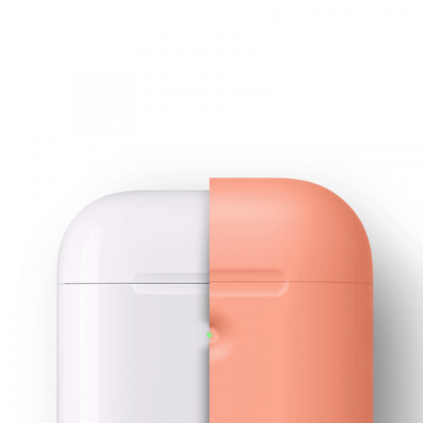 Фото - Чохол для навушників Elago A2 Silicone Case Peach for Airpods with Wireless Charging Case (EAP2SC-PE)