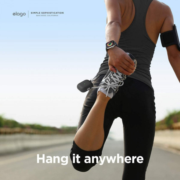 Фото - Чехол для наушников Elago Liquid Hybrid Case with Keychain Black for Airpods 3rd Gen (EAP3RH-HANG-BK)