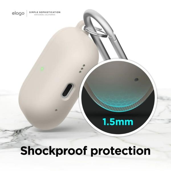 Фото - Чохол для навушників Elago Liquid Hybrid Hang Case White for Airpods Pro 2nd Gen (EAPP2RH-HANG-WH)