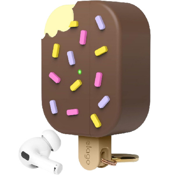 Фото - Чохол для навушників Elago Ice Cream Case Dark Brown for Airpods Pro 2nd Gen (EAPP2-ICE-DBR)