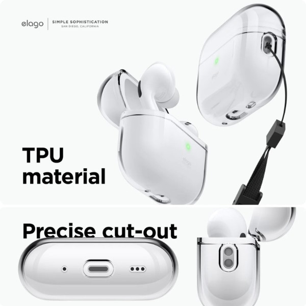 Фото - Чохол для навушників Elago Liquid Hybrid Hang Case White for Airpods Pro 2nd Gen (EAPP2RH-HANG-WH)
