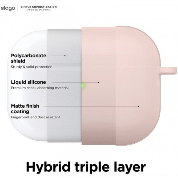 Фото - Чохол для навушників Elago Silicone Hang Case Lovely Pink for Airpods Pro 2nd Gen (EAPP2CSC-ORHA-LPK)