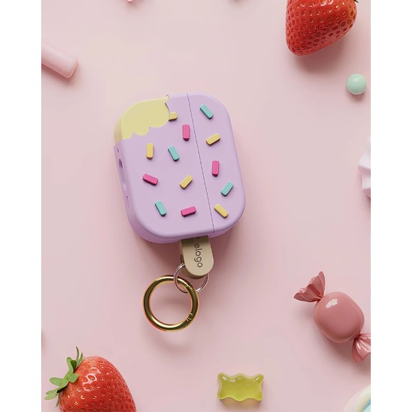 Фото - Чехол для наушников Elago Ice Cream Hang Case Classic Lavender for Airpods Pro 3rd Gen (EAPP3ICE-HANG-LV)
