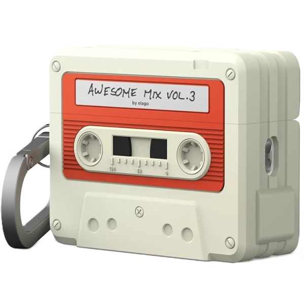 Фото - Чохол для навушників Elago Cassette Tape Hang Case Classic White/Red for Airpods Pro 3rd Gen (EAPP3TAPE-HANG-CWHRD)