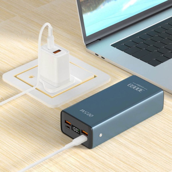 Фото - Батарея мобильная Earldom ET-PD36 30000mAh Metal Alloy QC3.0/PD2.0/PD3.0/22.5W Dark Blue (PB-000124)