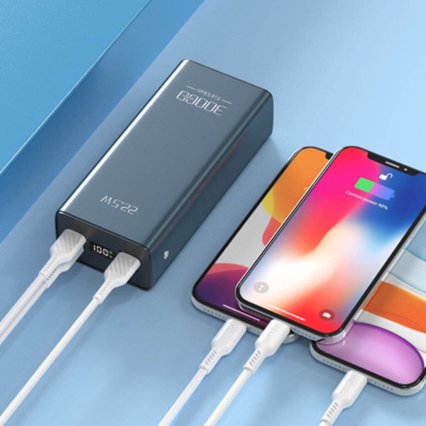 Фото - Батарея мобильная Earldom ET-PD36 30000mAh Metal Alloy QC3.0/PD2.0/PD3.0/22.5W Dark Blue (PB-000124)