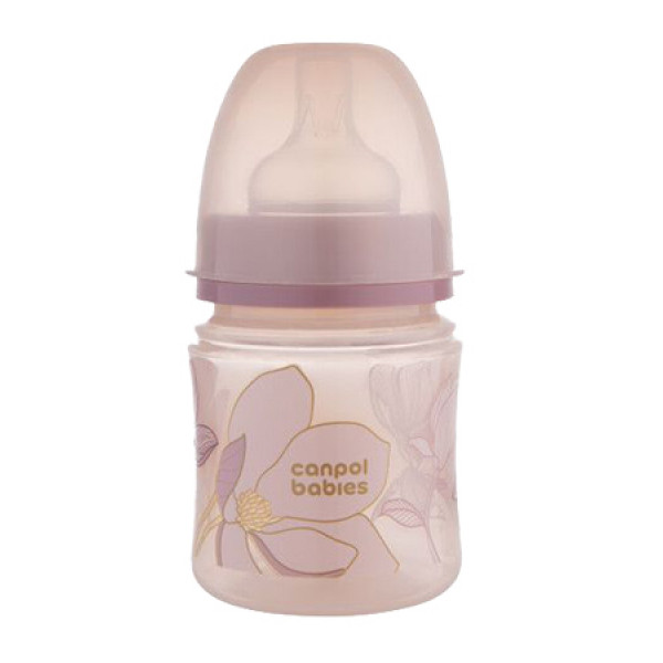 Фото - Пляшка для годування Canpol babies антиколікова з широким отвором 120 мл Easystart GOLD - рожева (35/239_pin)