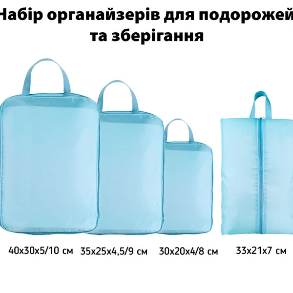 Фото - Органайзер для хранения Love You 4 шт. бирюзовый (59017)