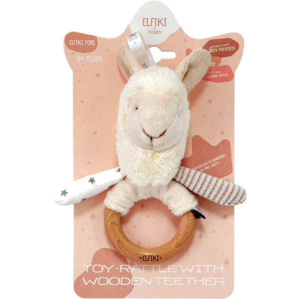 Фото - Прорізувач ELFIKI брязкальце Лама Семмі (ІГ-0135)