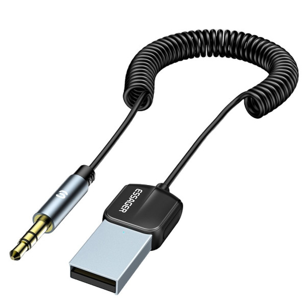 Фото - Бездротовий адаптер автомобільний Essager Lingfeng Bluetooth 5.0 Aux Adapter Car Wireless Receiver USB to 3.5mm (EBT-LF01-P)