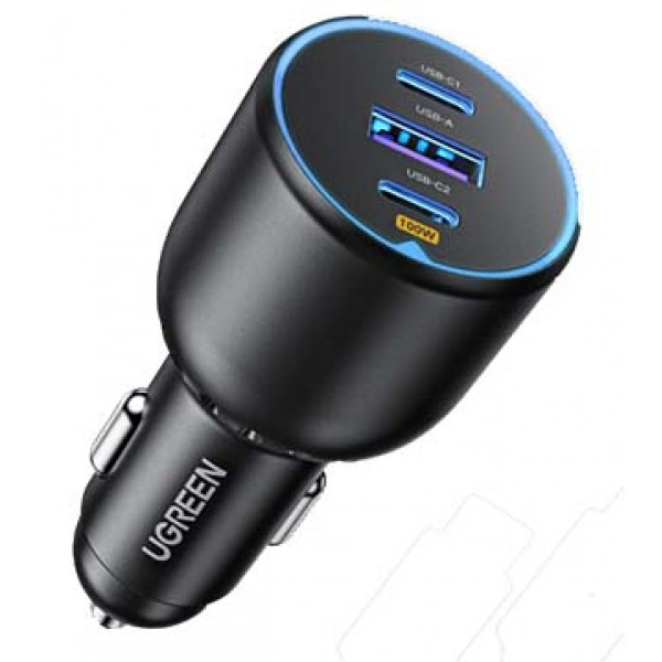 Фото - Автомобільний зарядний пристрій UGREEN 3xUSB 130W (2xUSB-C+USB-A) QC 3.0 Black (EC705) (35025) Фото - Автомобільний зарядний пристрій UGREEN 3xUSB 130W (2xUSB-C+USB-A) QC 3.0 Black (EC705) (35025)