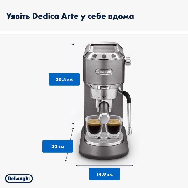 Фото - Уцінка - Кавоварка ріжкова Delonghi EC885.GY