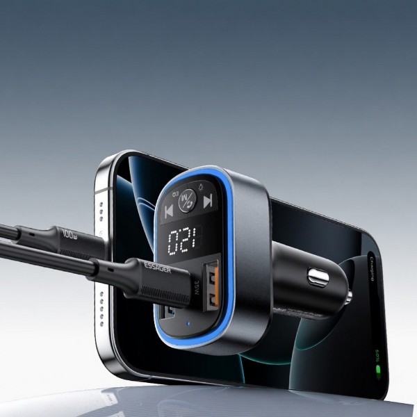 Фото - Автомобильное зарядное устройство Essager 35W BT 5.3 Car charger black (ECCFM-CT0G-P)