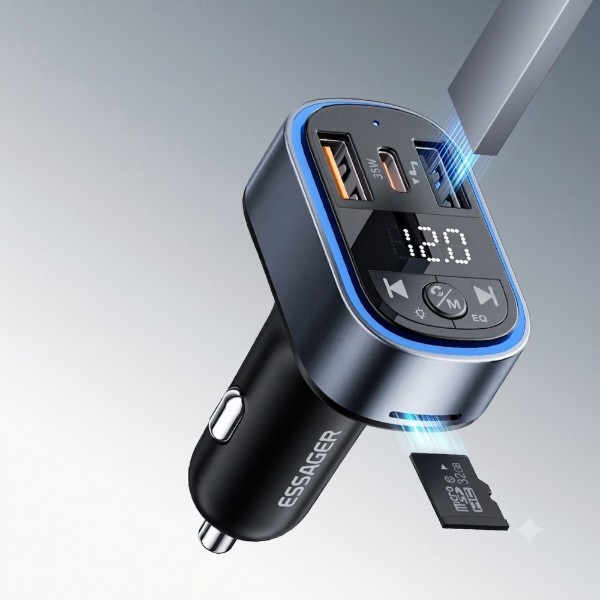 Фото - Автомобильное зарядное устройство Essager 35W BT 5.3 Car charger black (ECCFM-CT0G-P)