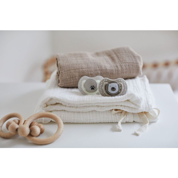 Фото - Динамічна пустушка Lovi 0-2 м-ців 2 шт. Buddy bear (22/862)