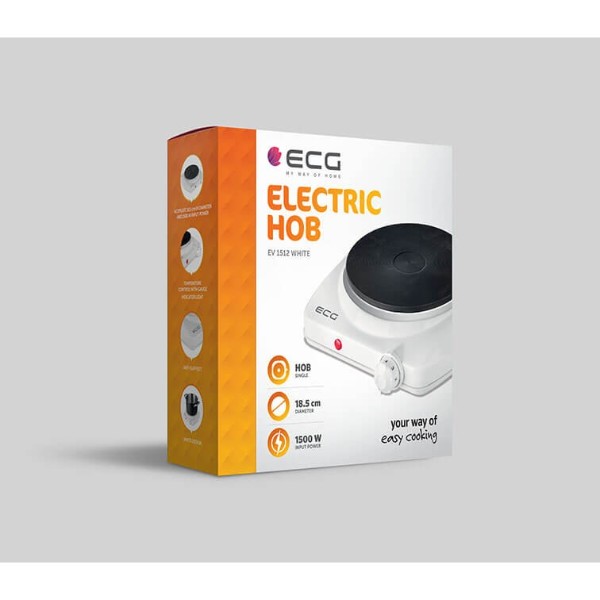 Фото - Плита электрическая настольная ECG EV 1512 White