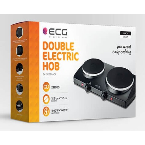 Фото - Плита електрична настільна ECG EV 2512 Black