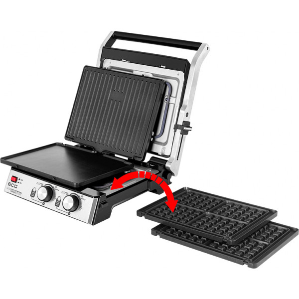 Фото - Гриль-барбекю электрический ECG KG 2033 Duo Grill & Waffle
