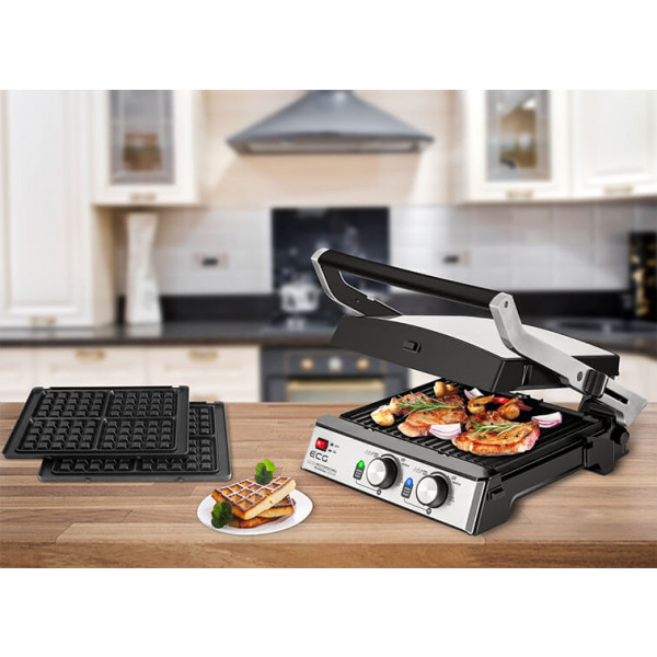 Фото - Гриль-барбекю электрический ECG KG 2033 Duo Grill & Waffle