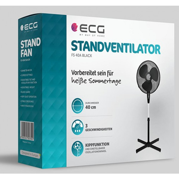 Фото - Вентилятор підлоговий ECG FS 40a Black