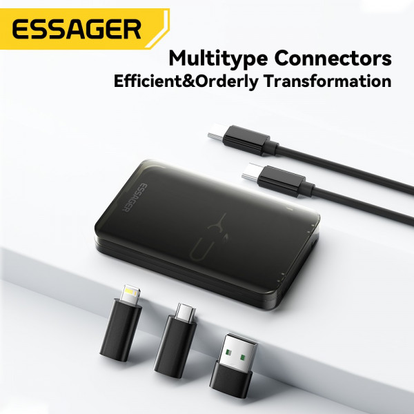 Фото - Перехідник Essager geometric multifunctional Black (ECJHZ-JH01-P)