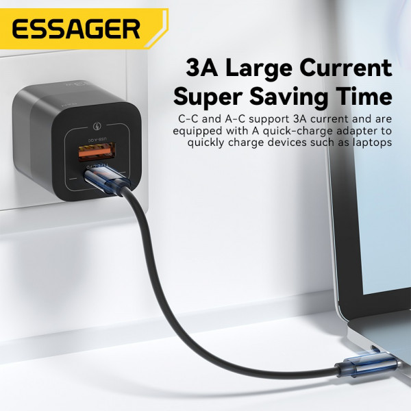 Фото - Перехідник Essager geometric multifunctional Black (ECJHZ-JH01-P)